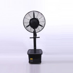 26inch adjustable new style rechargeable factory mist fan water stand industrial mist fan,water outdoor mist fan