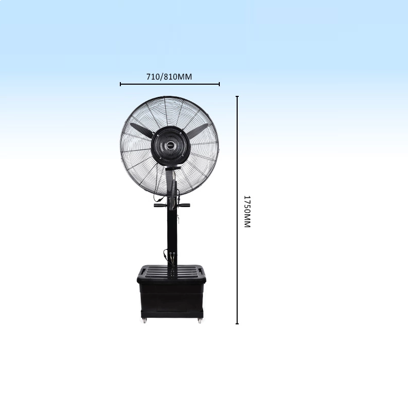 30inch adjustable new style rechargeable factory mist fan water stand industrial mist fan,water outdoor mist fan