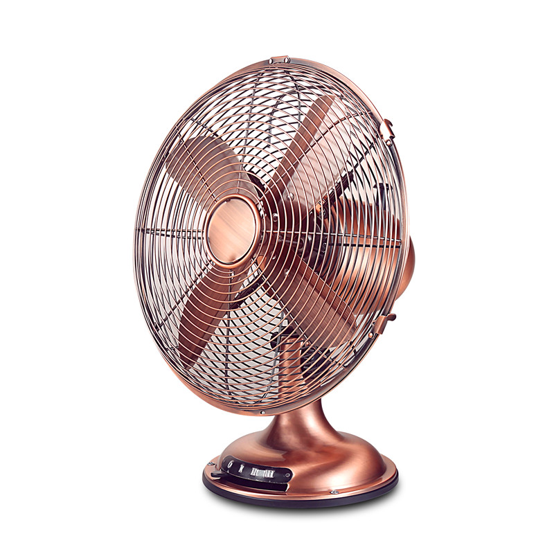 12 inch hot sell retro metal desk table fan with high velocity