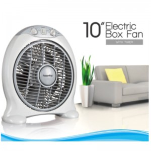 10 inch box fan with timer for home